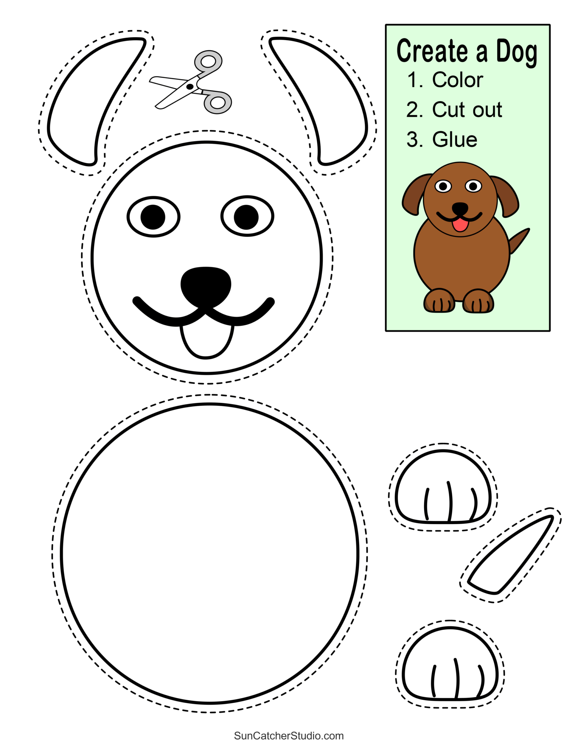 Color Cut And Glue Printable