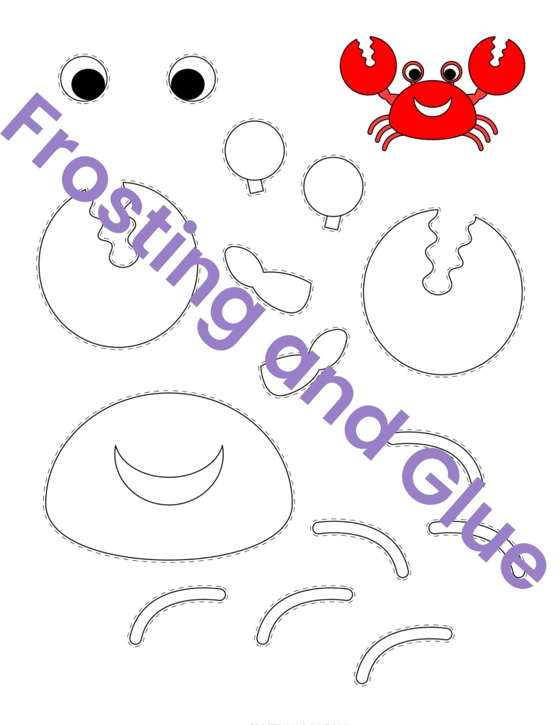 Cute amp Easy Crab Craft Template Free Template Frosting And 
