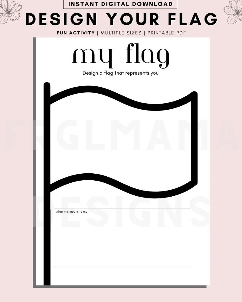 Design A Flag Printable Homeschool Activity PDF Etsy Australia