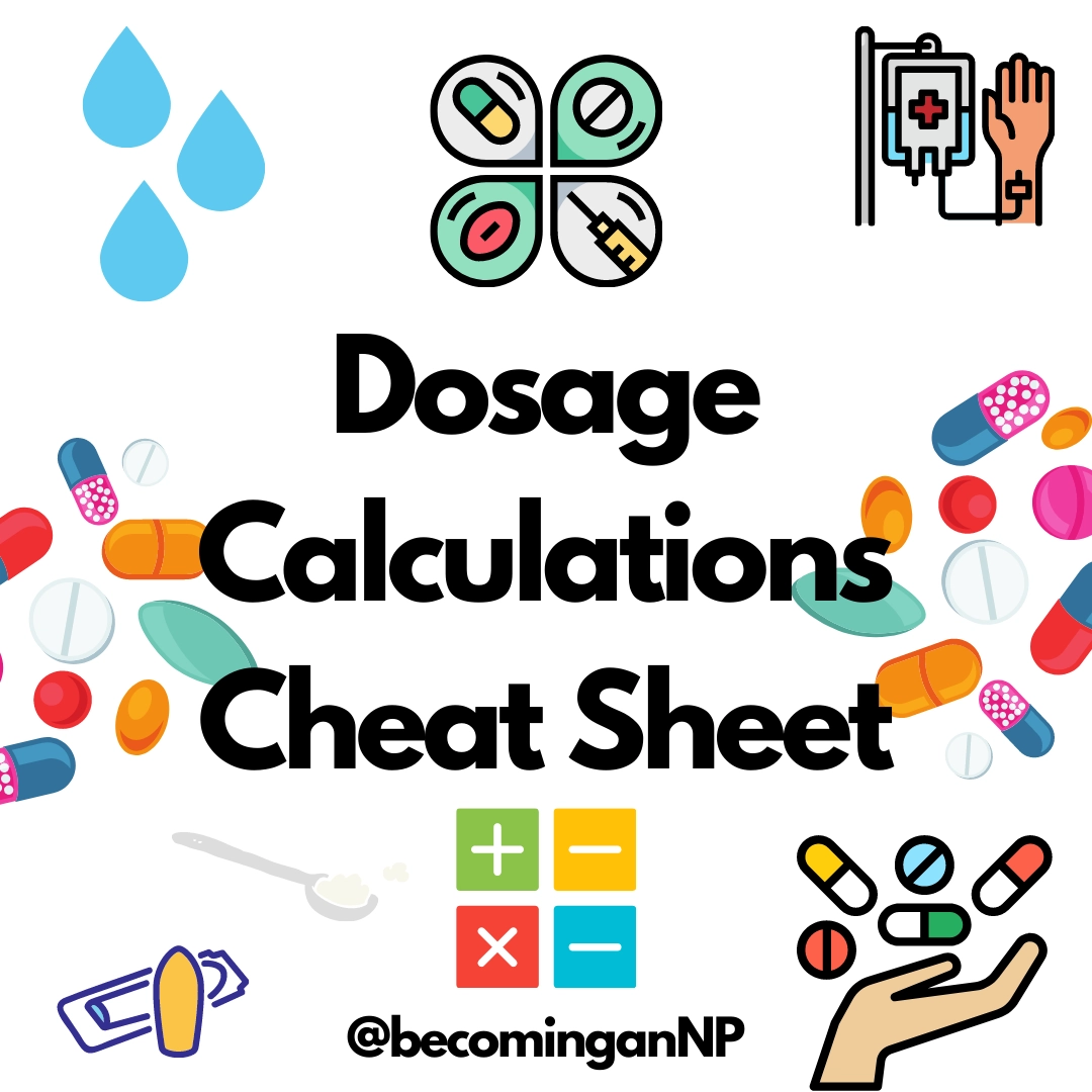 Dosage Calculation Cheat Sheet VantheNP