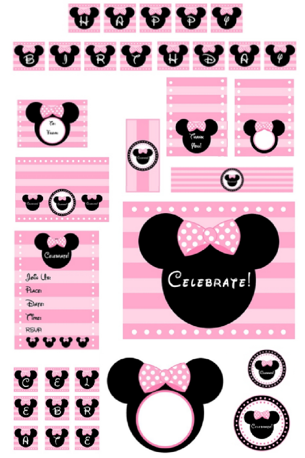 Download These Free Pink Minnie Mouse Party Printables Catch My 