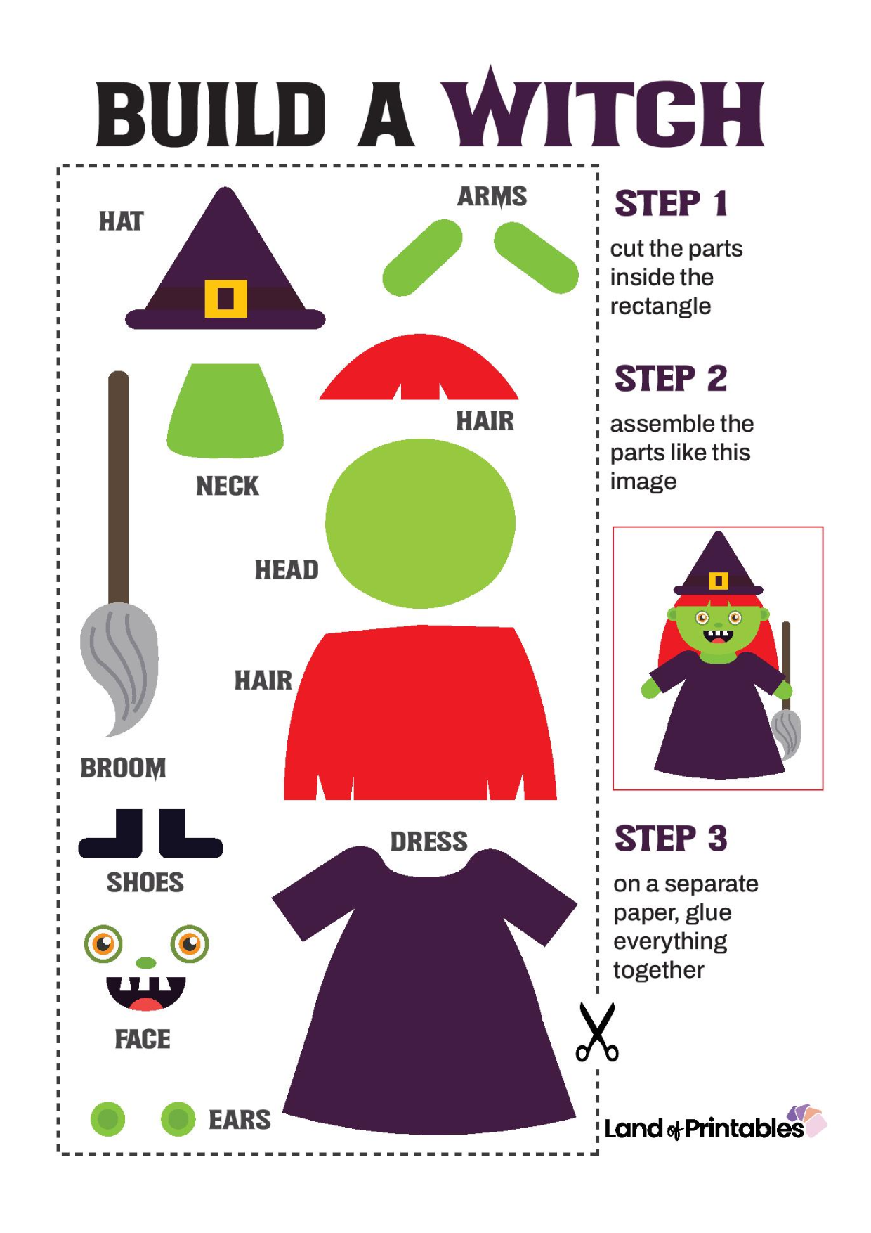 Download Your Free Cutout Witch Land Of Printables