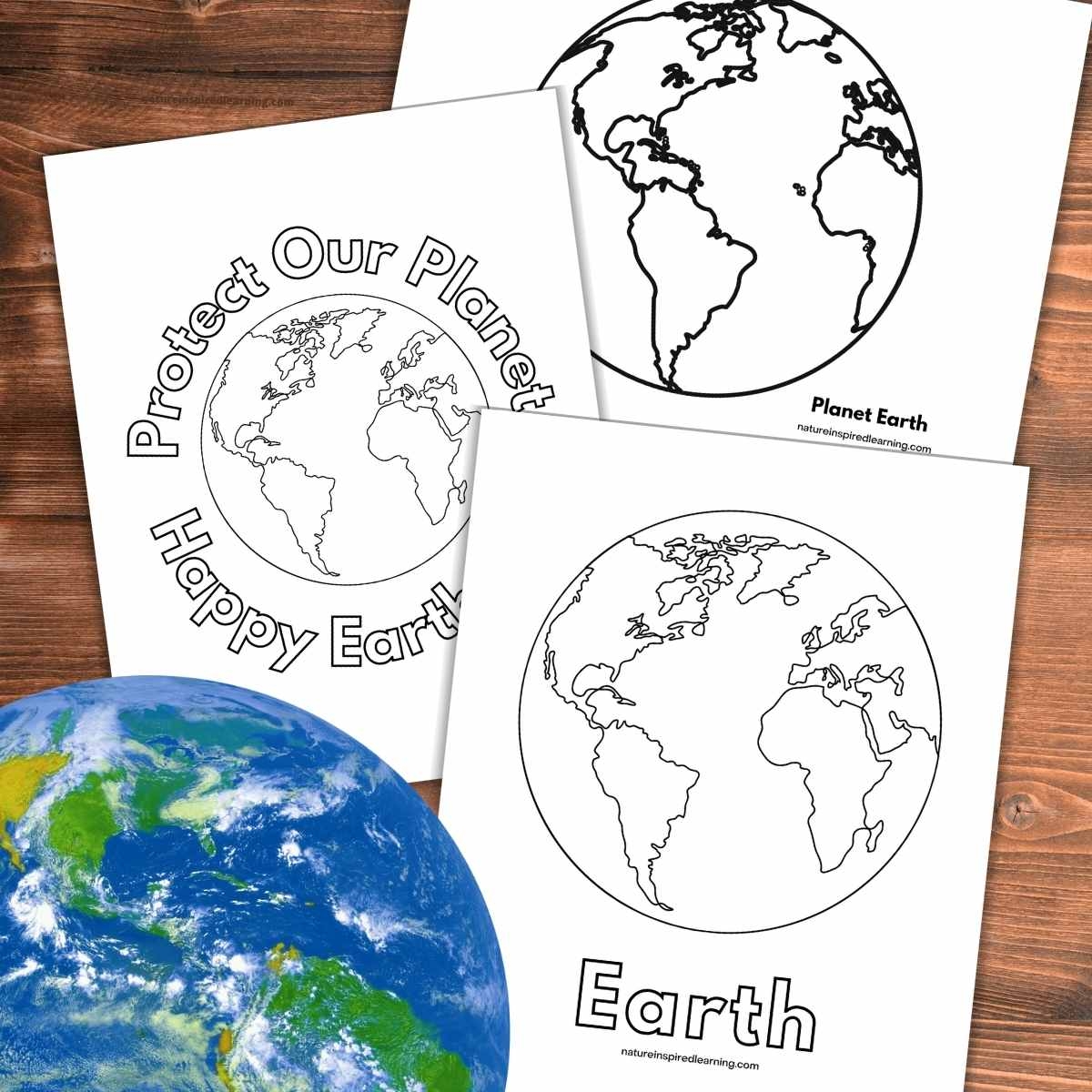 Earth Coloring Pages Nature Inspired Learning
