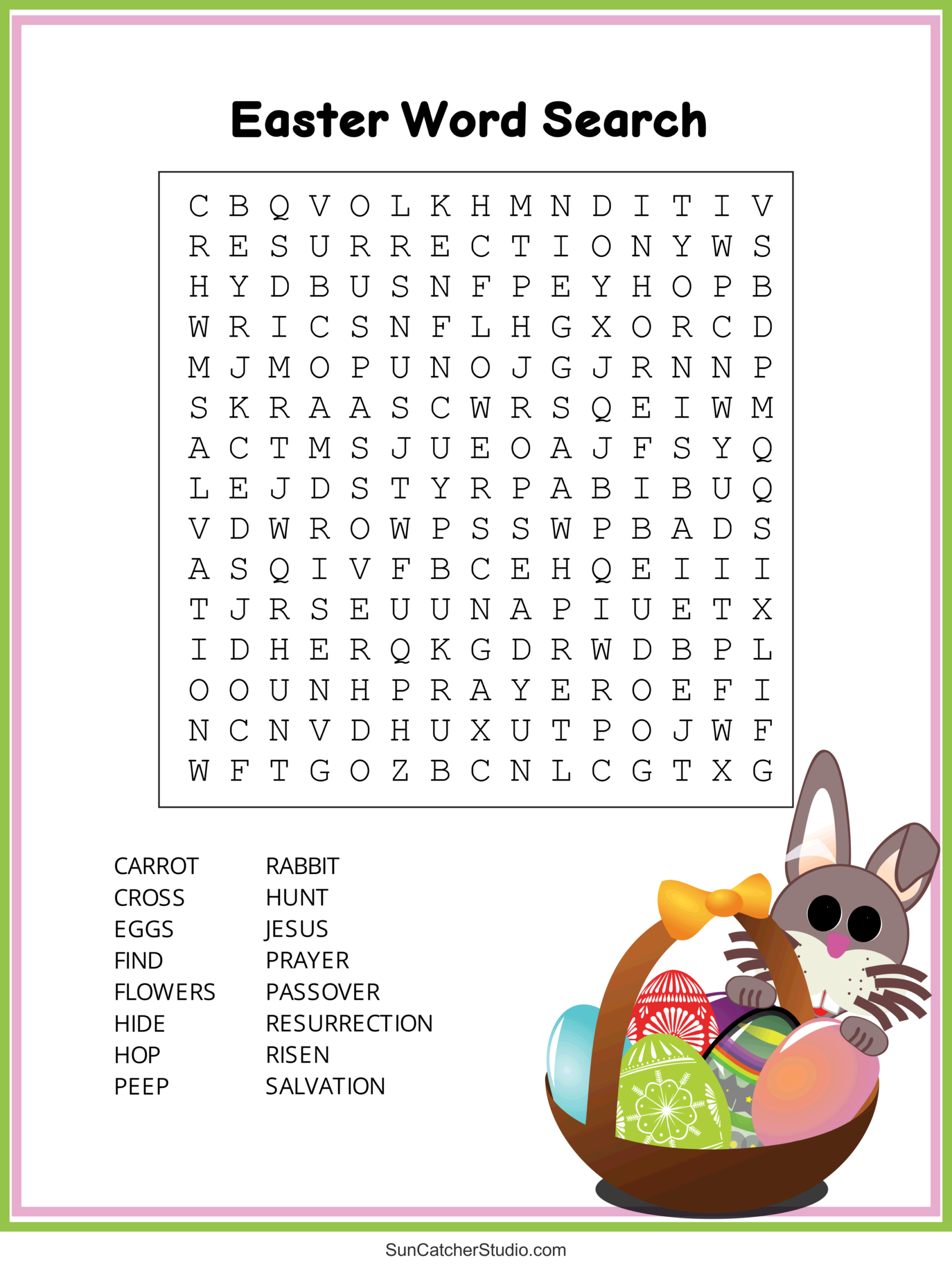 Easter Word Find Free Printable