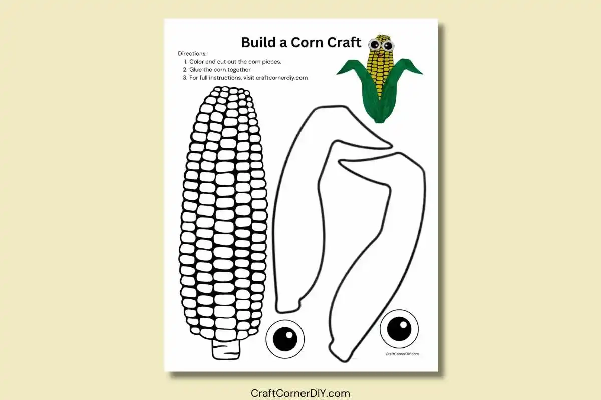 Printable Corn On The Cob Template