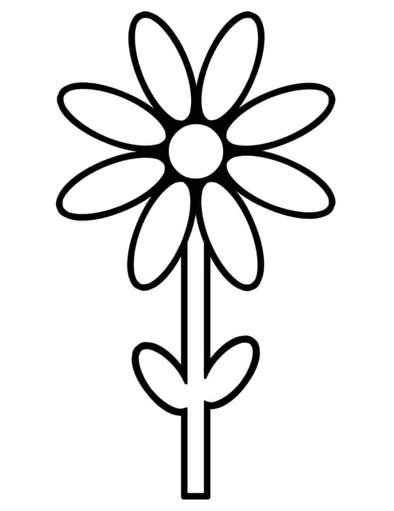 Easy Printable Flower Dot Painting Craft Template To Make A 
