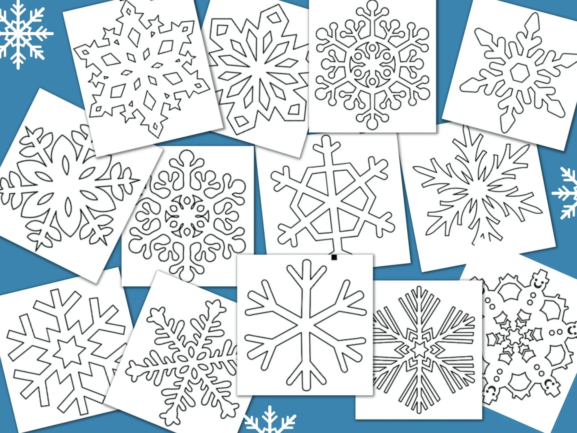 Paper Snowflake Template Printable