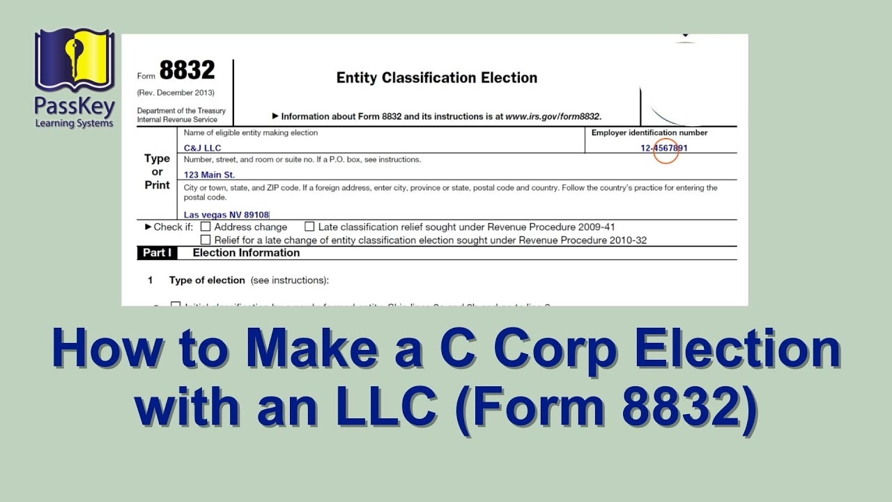 Irs Entity Classification Form 8832