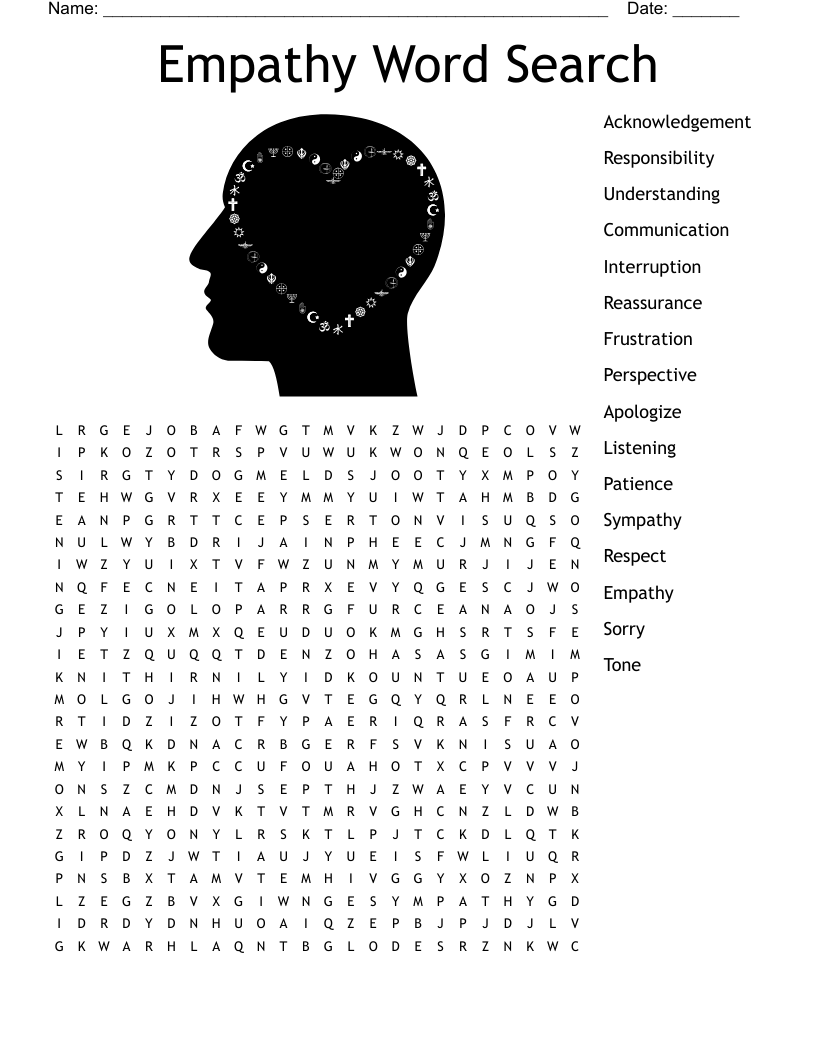Empathy Word Search WordMint