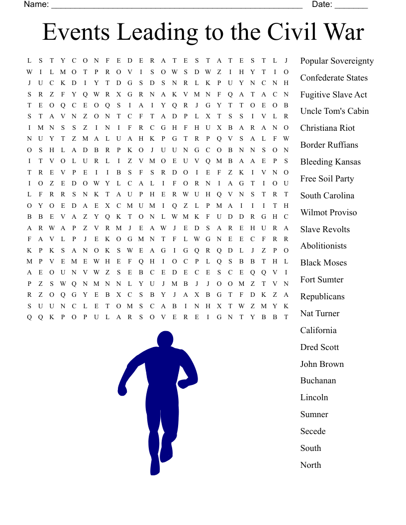 Civil War Word Search Printable