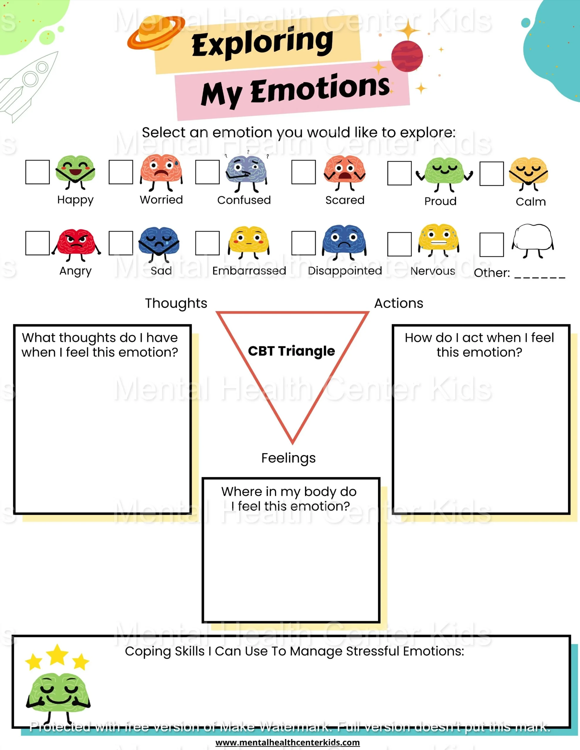 Exploring Emotions Worksheet