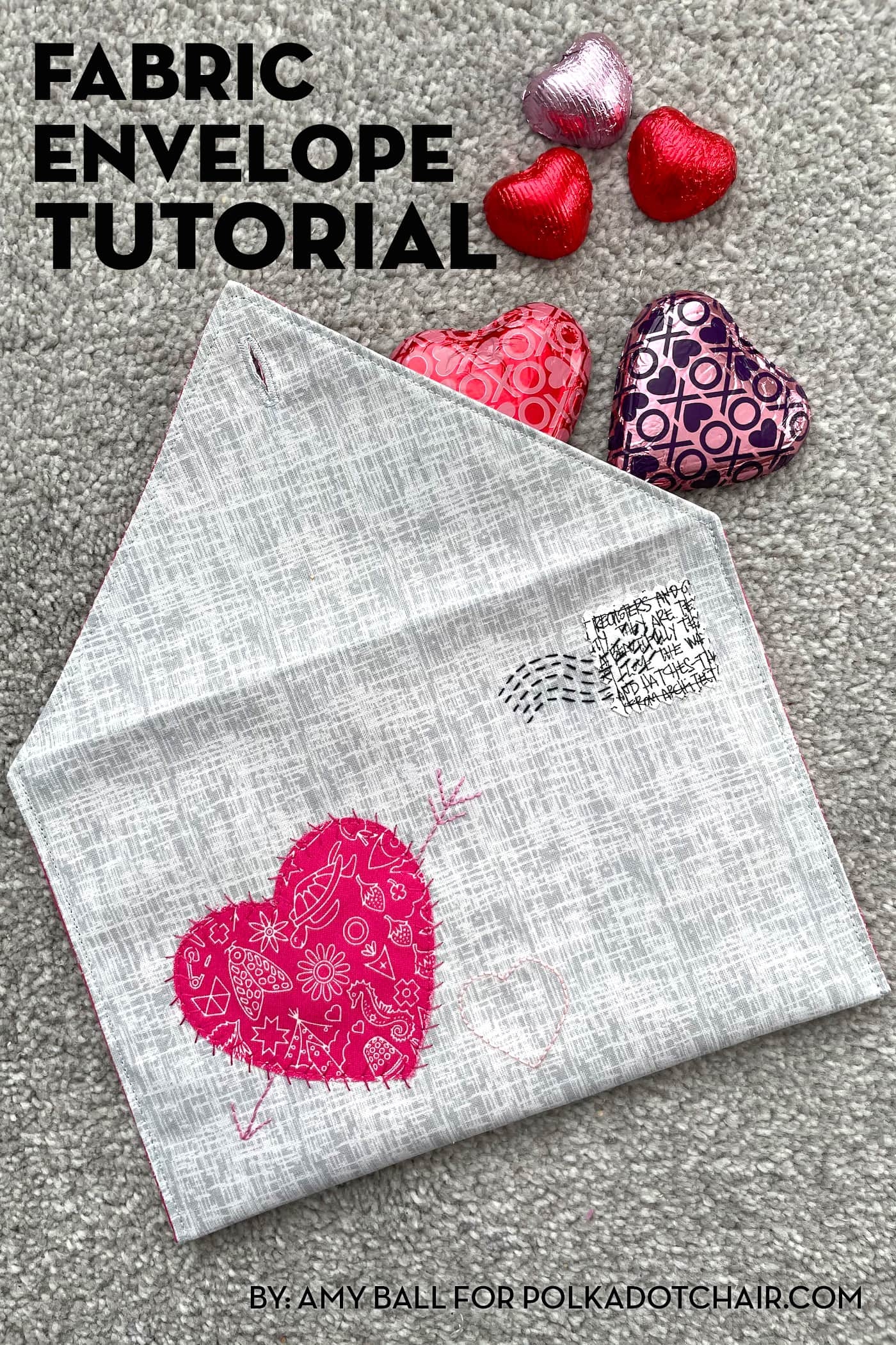 Fabric Envelope Sewing Pattern The Polka Dot Chair