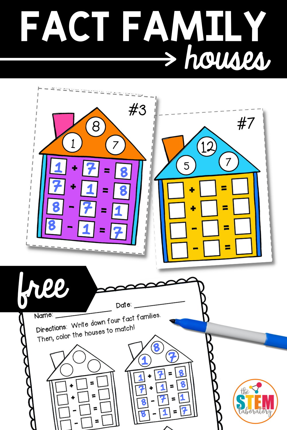 Fact Family Worksheet Fun