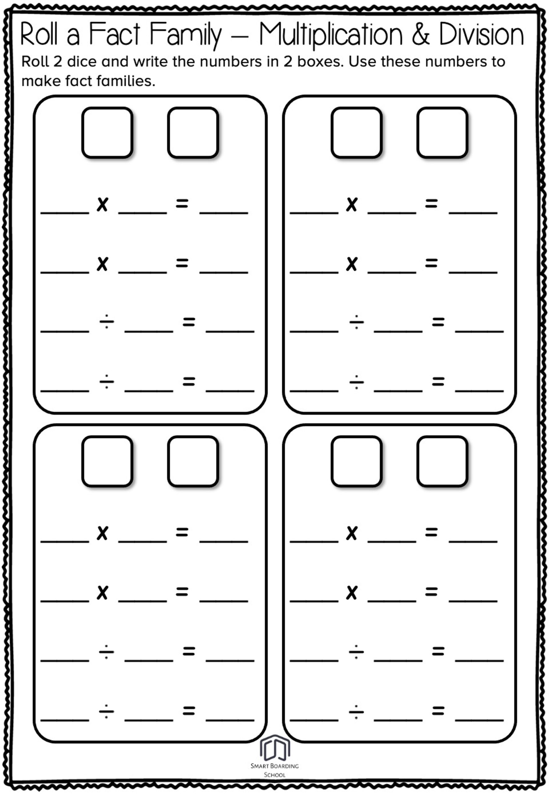 Fact Family Worksheets