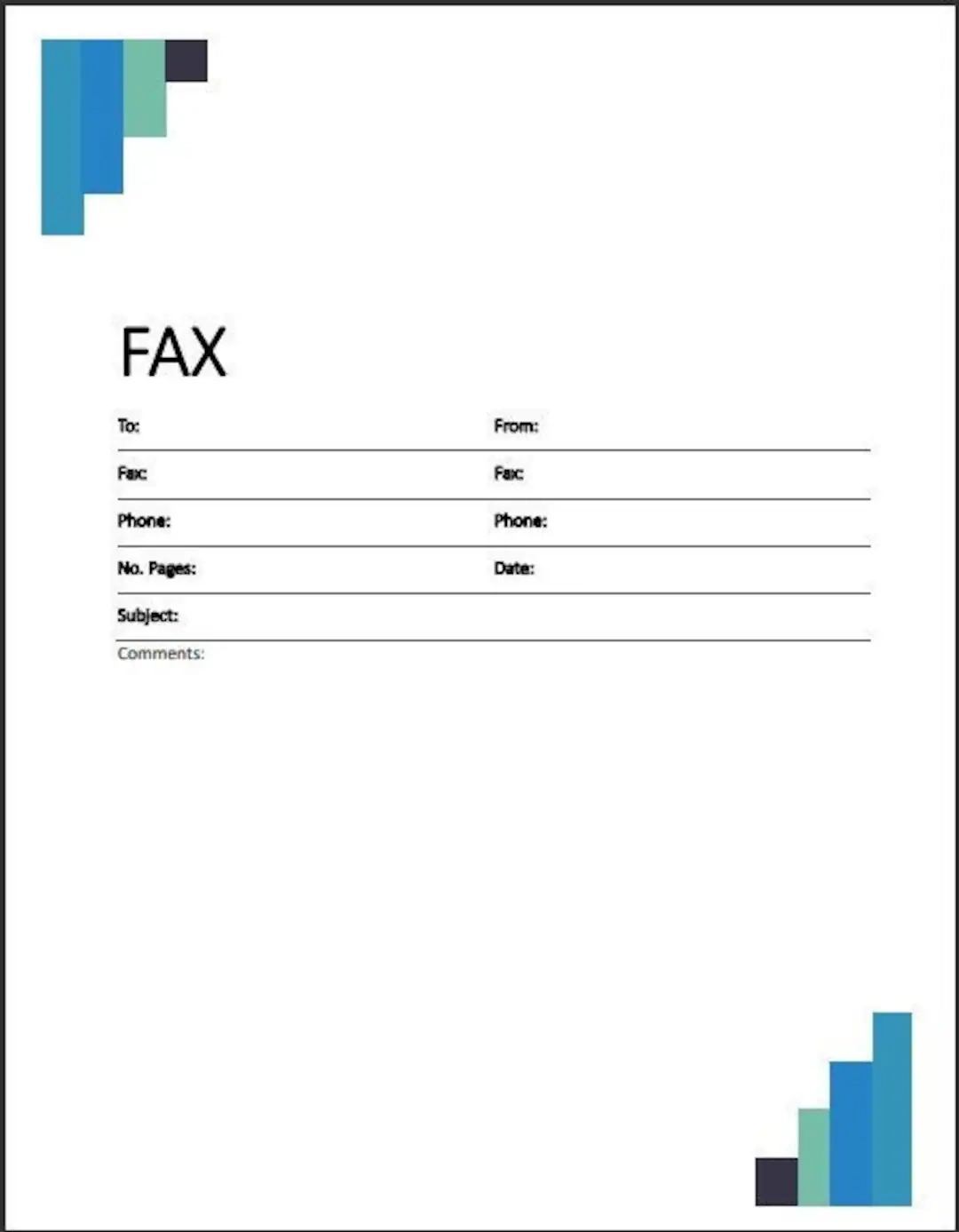 Fax Cover Sheet Template Printable