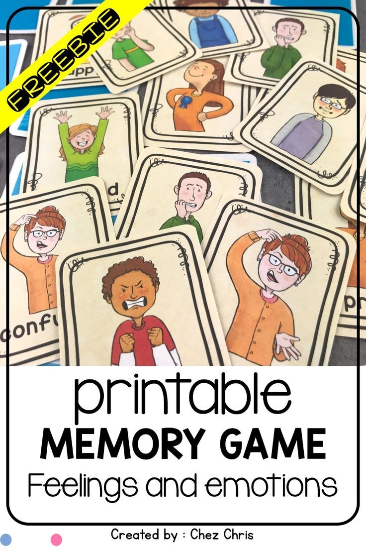 Feelings And Emotions Memory Game FREEBIE