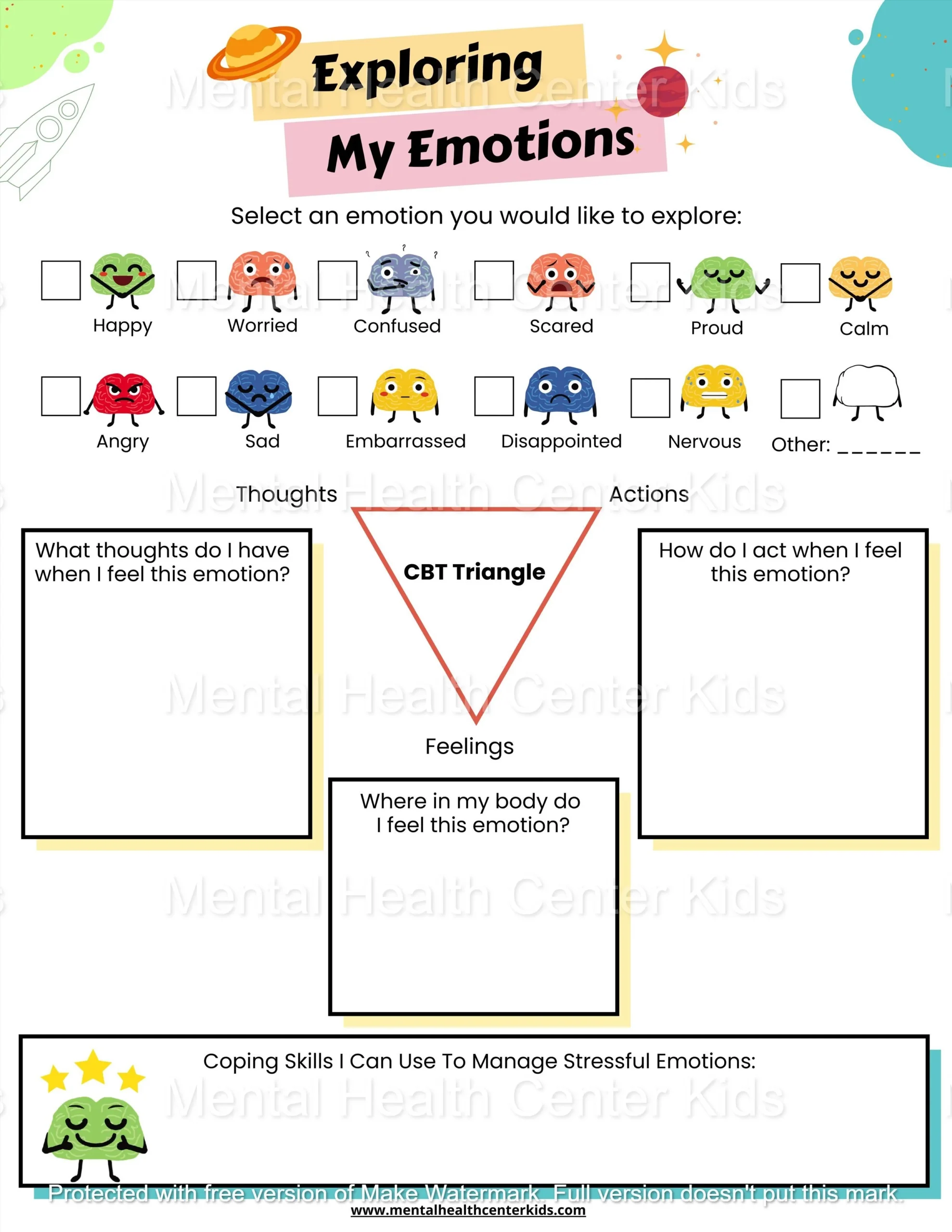 Free Printable Emotional Regulation Worksheets