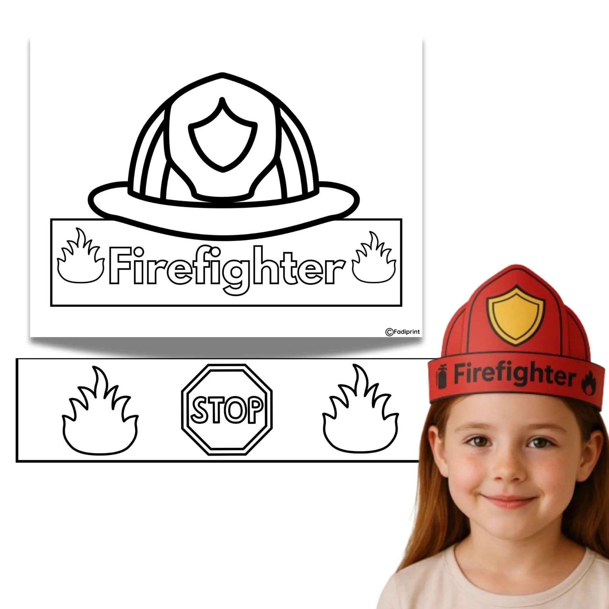 Firefighter Hat Template Printable