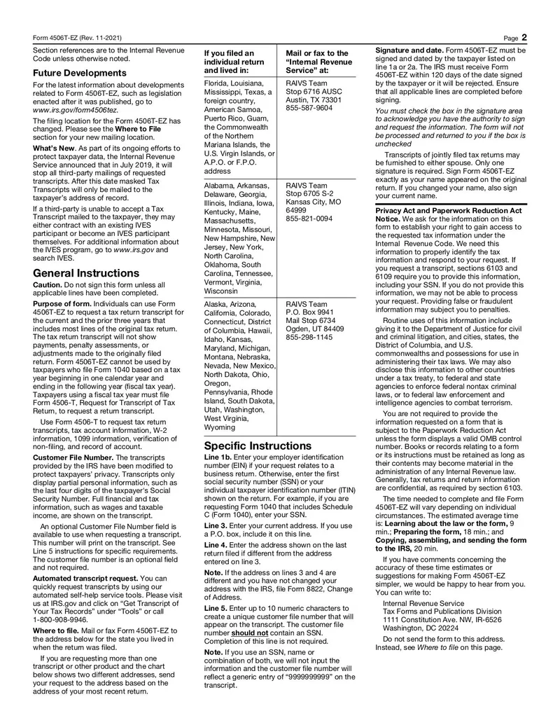 Form 4506 T EZ Fill And Sign Online With Lumin