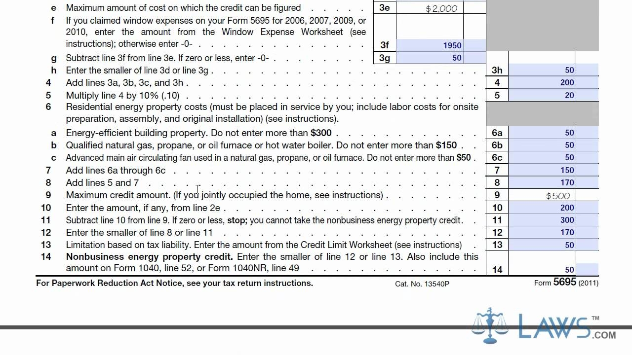 Irs Form 5695 Instructions