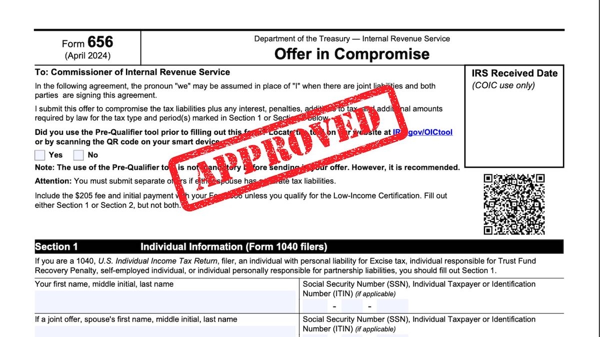 Irs Form 656 L Printable