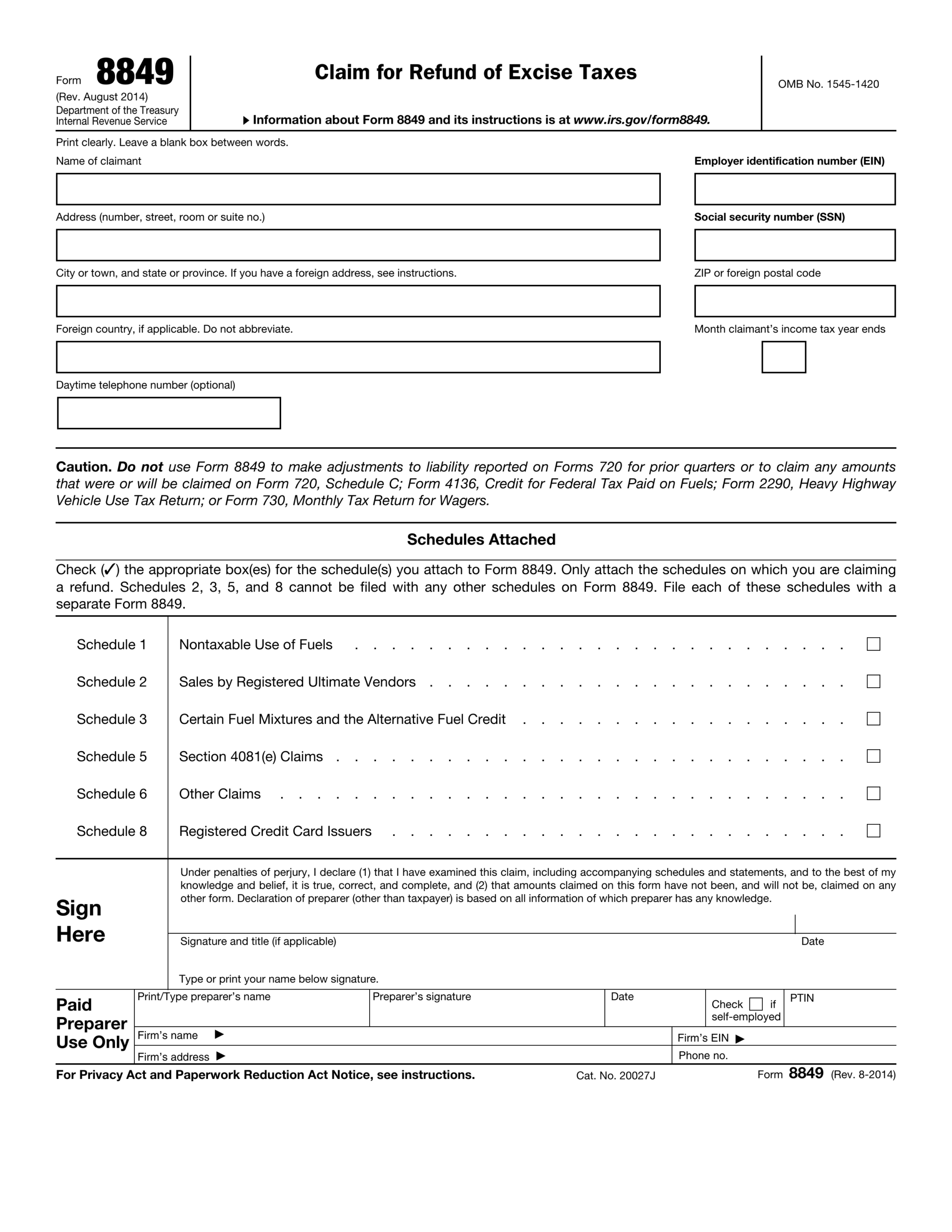 Form 8849 2024 2025 Fill Official Forms Online PDF Guru Form 8849 2024 2025 Fill Official Forms Online PDF Guru