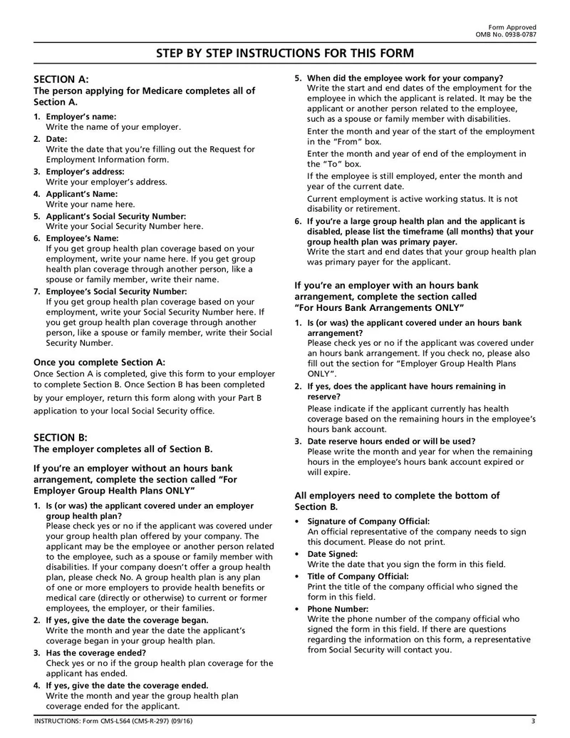 Medicare Form L564 Printable