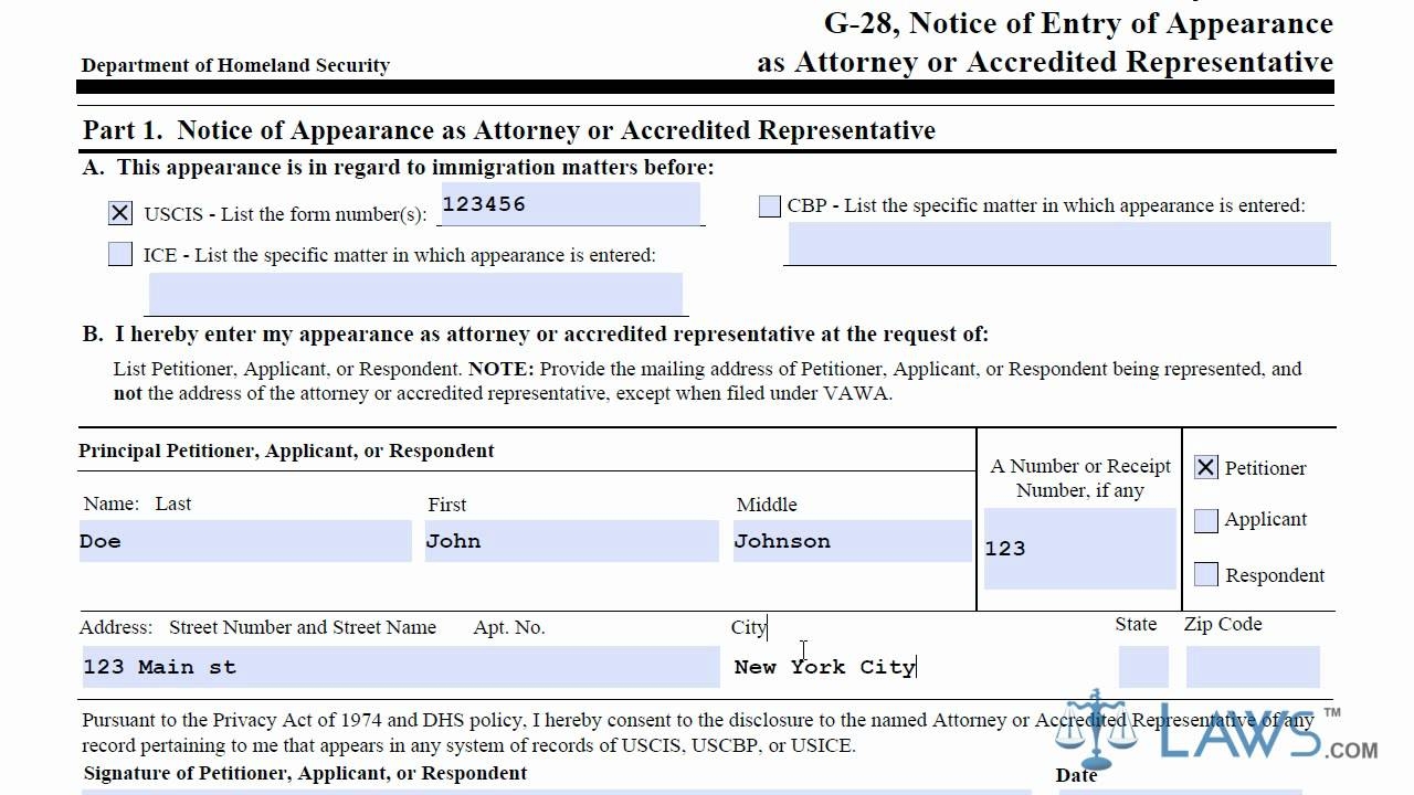 Form G 28