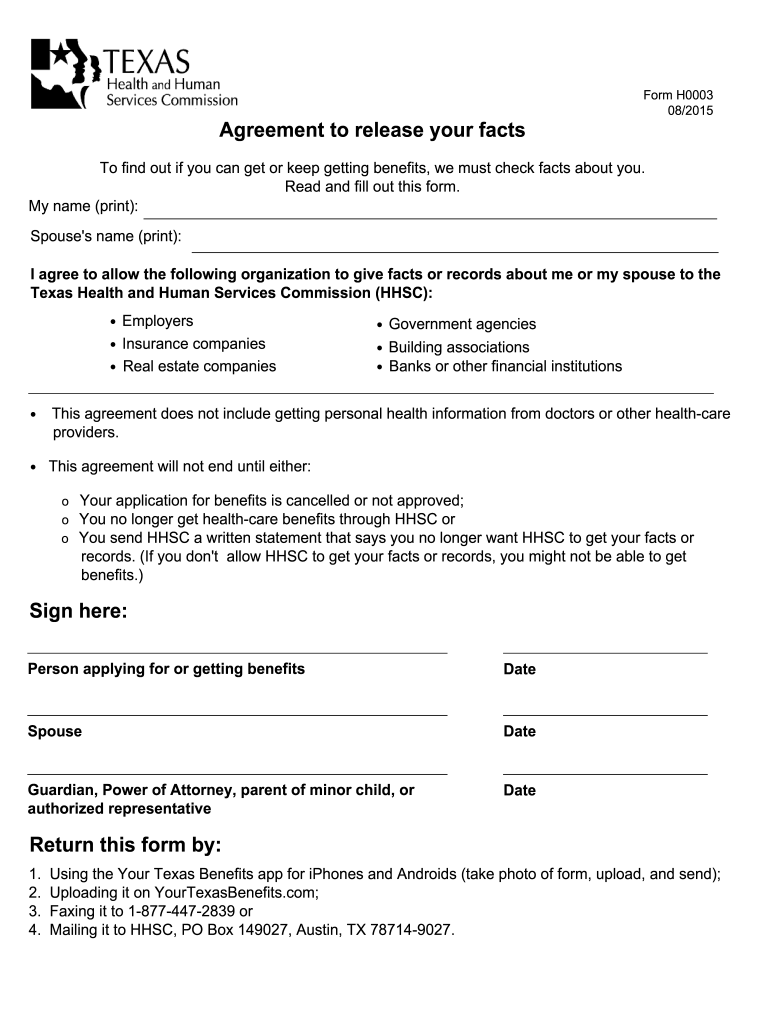 Form H0003 Fill Out amp Sign Online DocHub