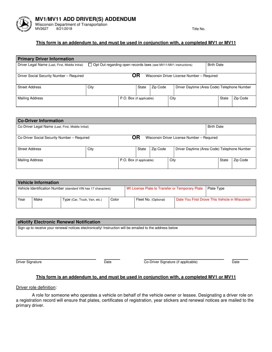 Form MV2627 Fill Out Sign Online And Download Fillable PDF 