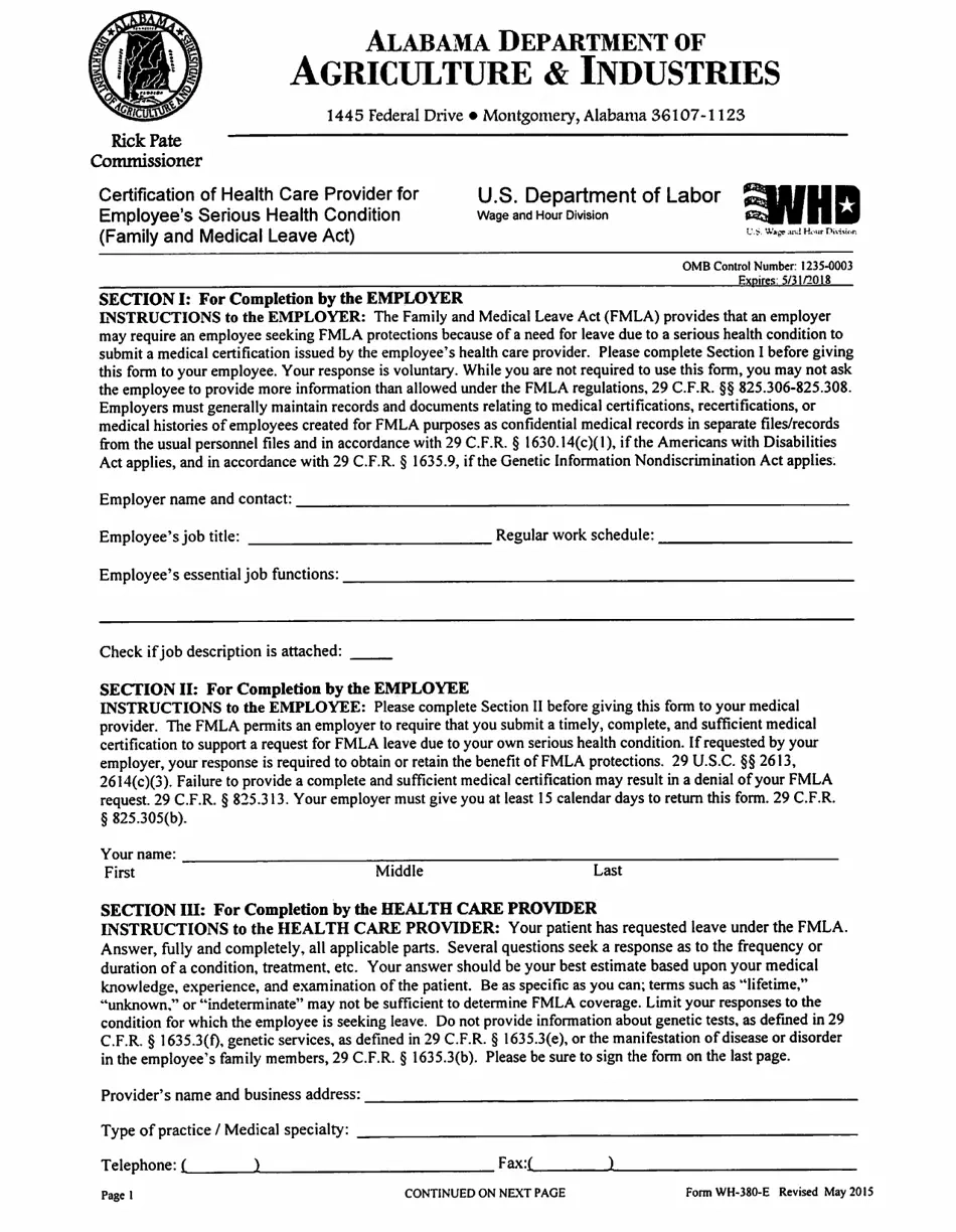 Form Wh 380 F Printable