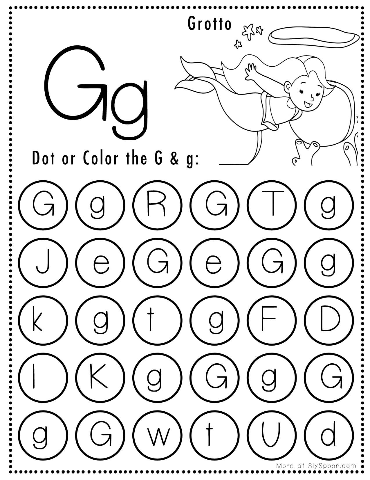 Printable Letter G Worksheets
