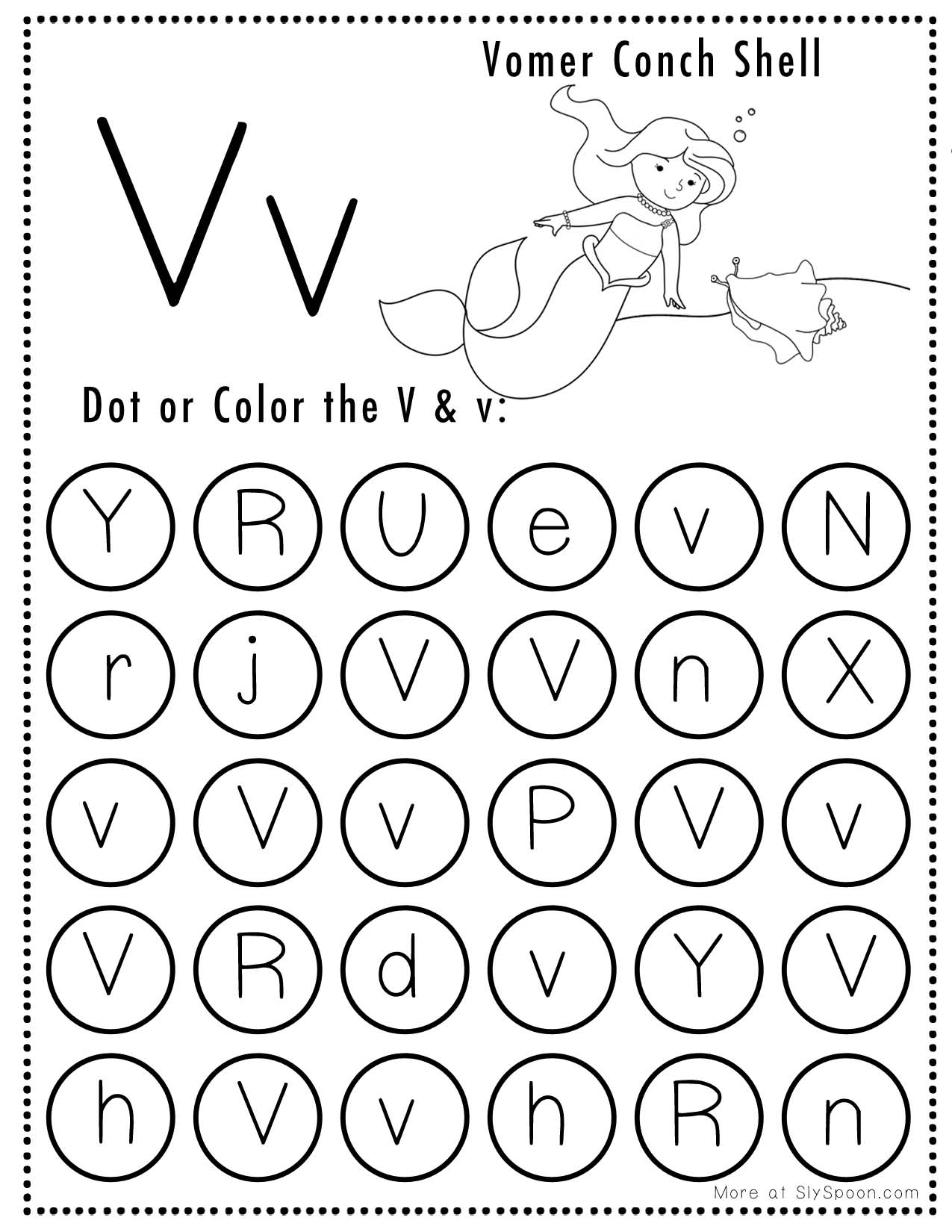 Free Printable Letter V Worksheets