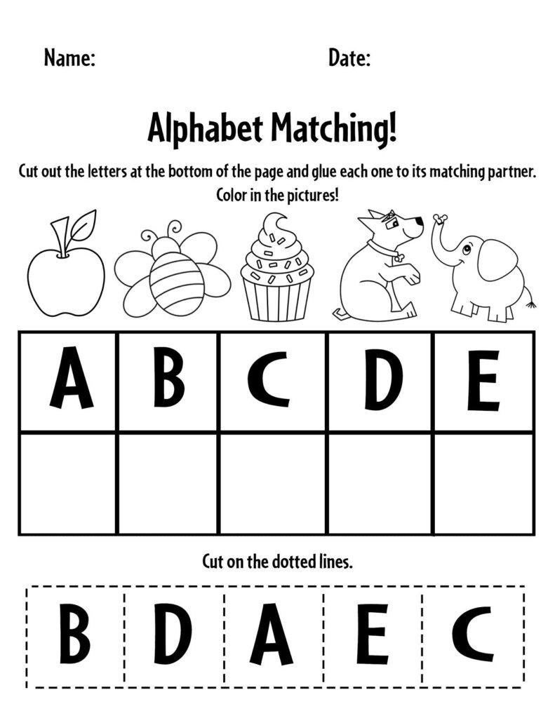 Free Printable Abc Worksheets For Toddlers