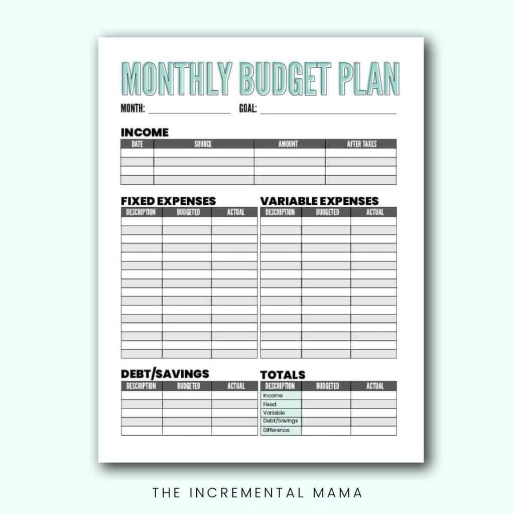 Budget Worksheets Printable For Beginners
