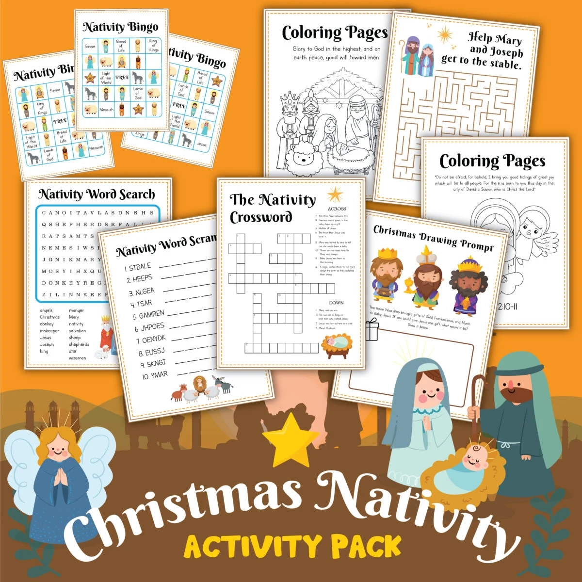 Free Printable Religious Christmas Worksheets