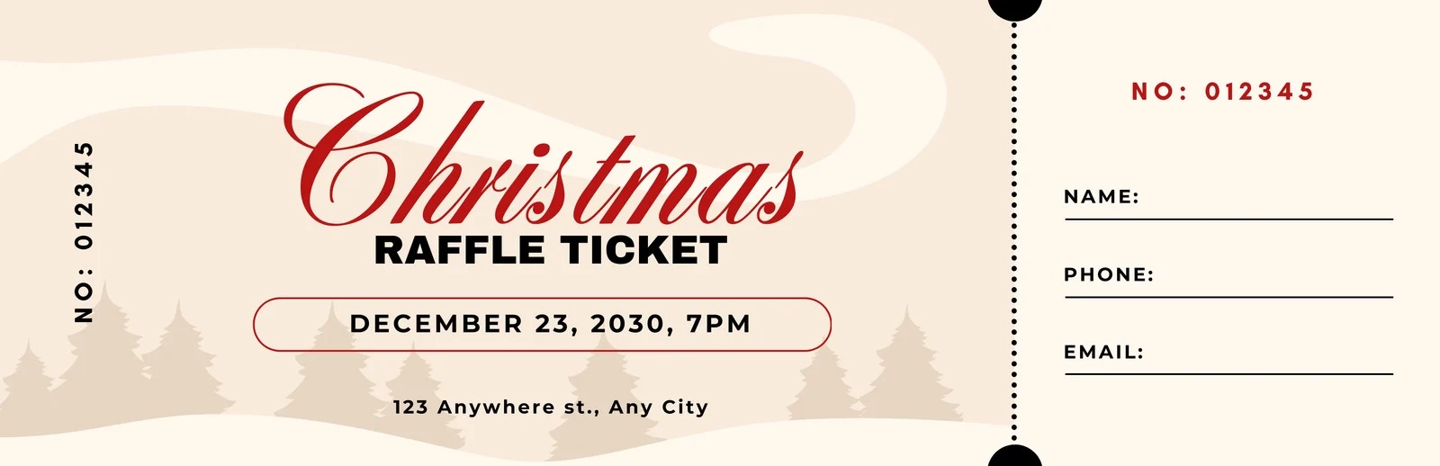 Free Christmas Ticket Templates To Edit And Print Canva