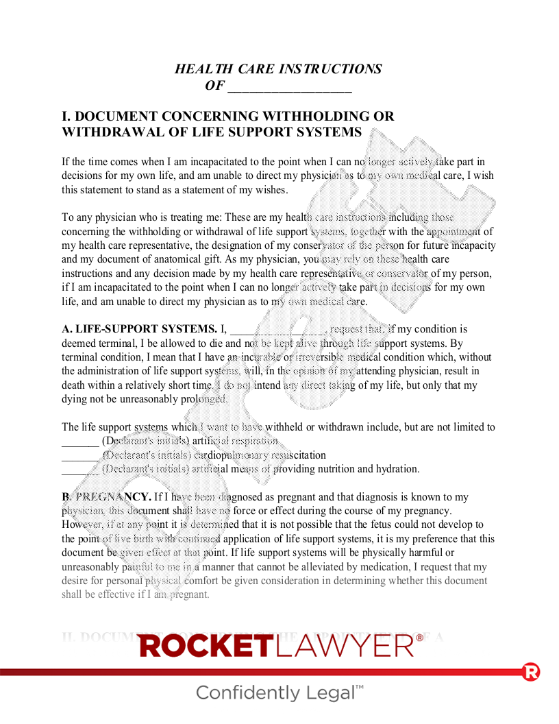 Living Will Forms Free Printable Ct