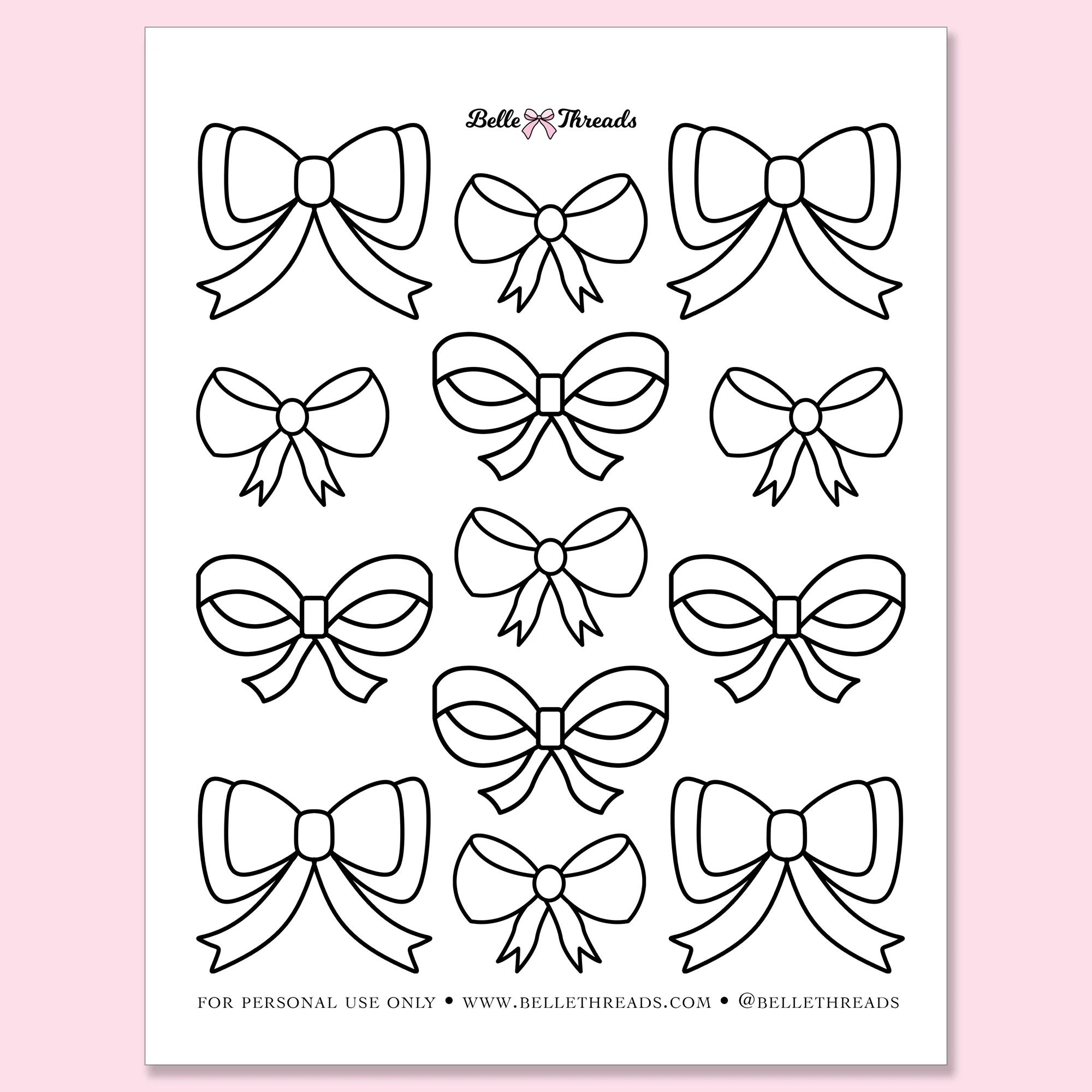 Bow Template Printable