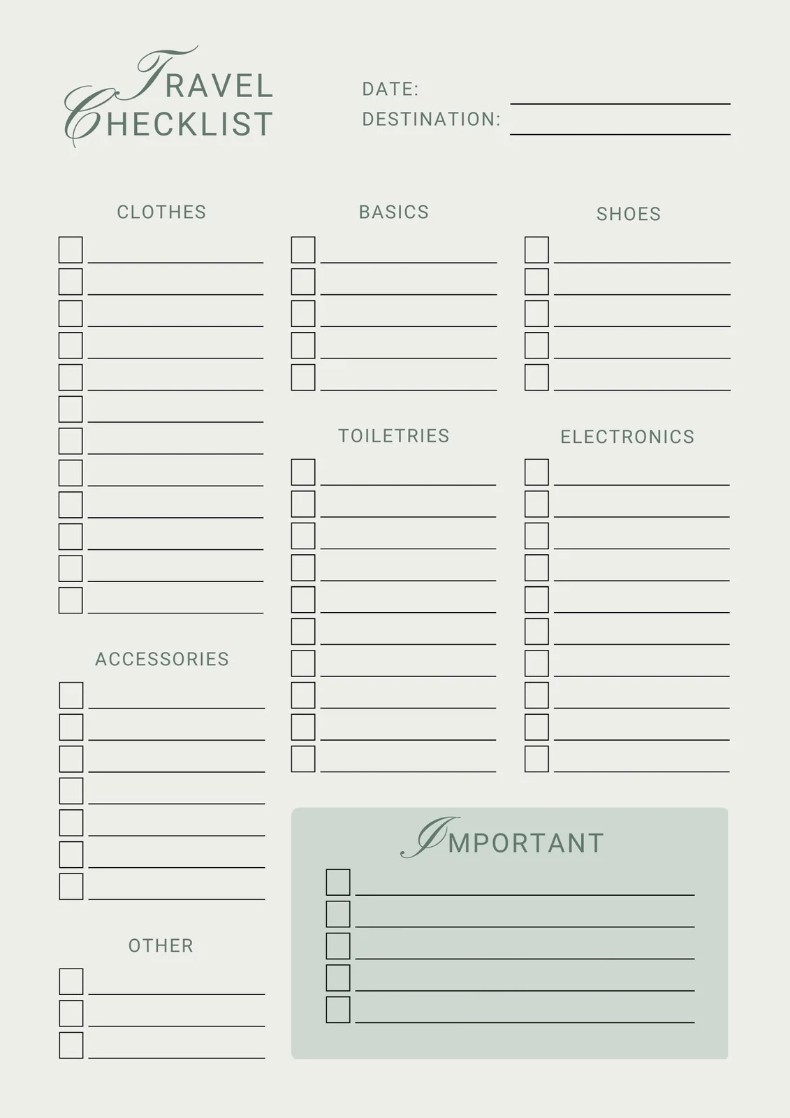 Free Custom Downloadable Checklist Templates Canva