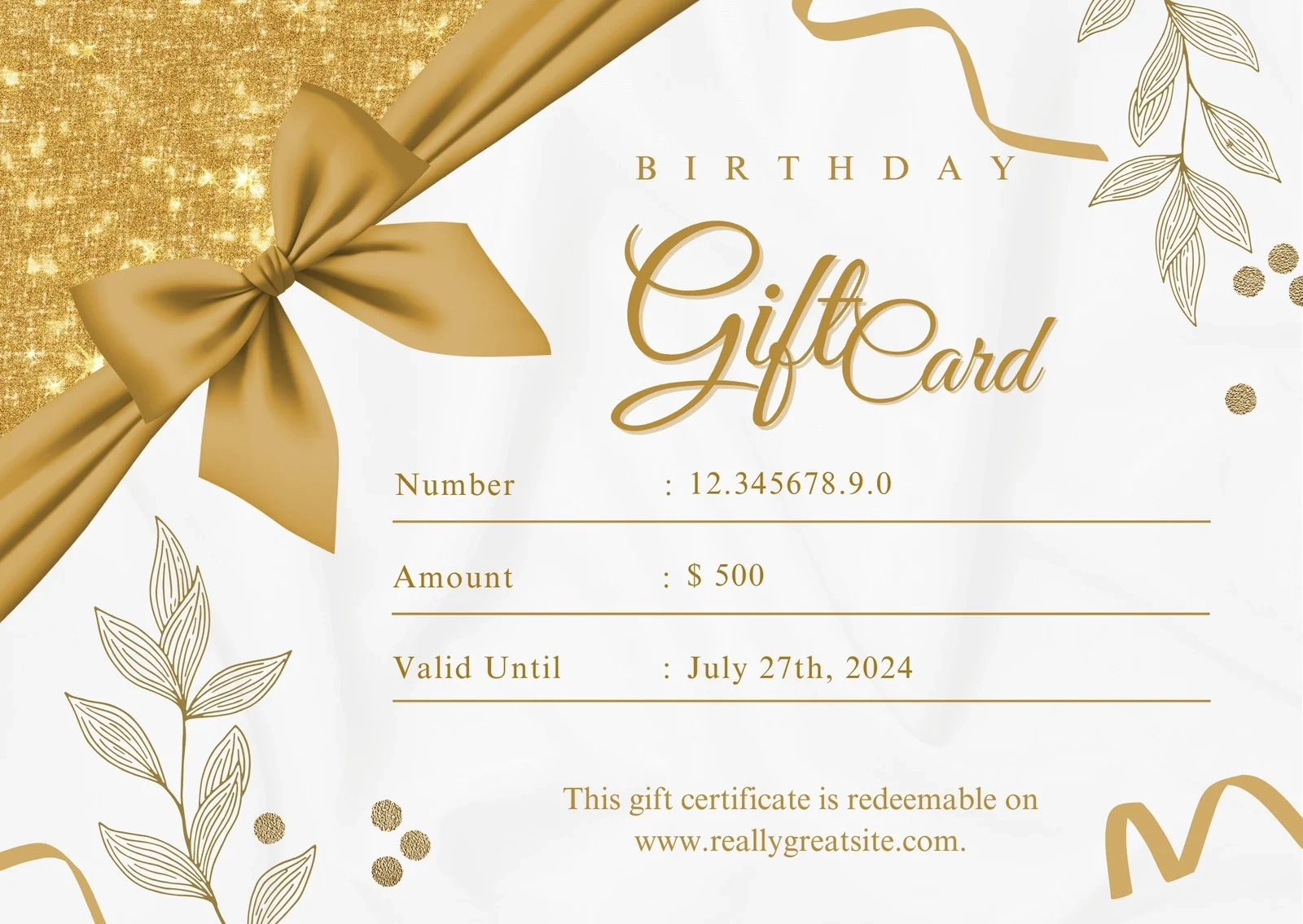Printable Gift Certificate Template For Pc
