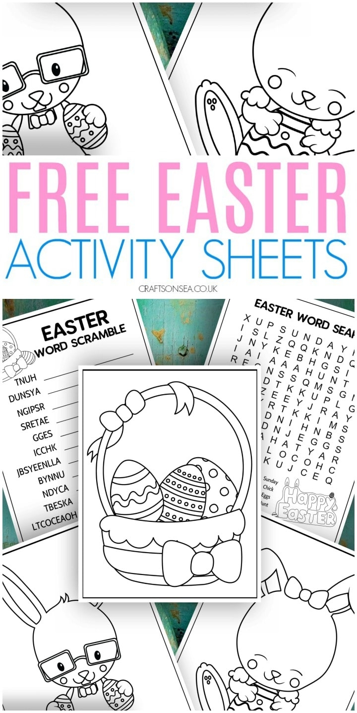 Free Easter Activity Sheets 10 Pages Of Printables Crafts On Sea