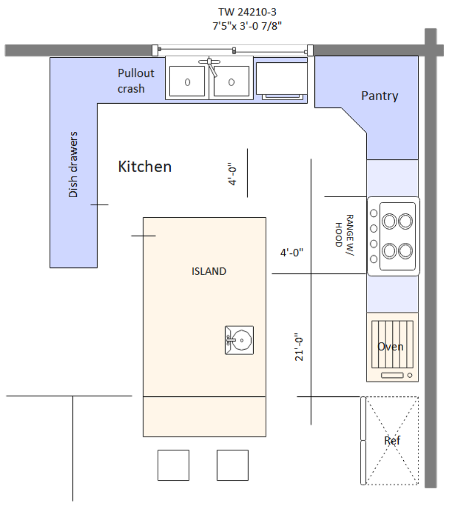 Free Editable Kitchen Floor Plan Examples amp Templates EdrawMax