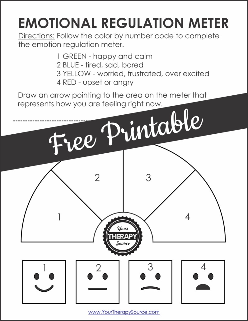 Free Emotional Regulation Worksheet For Kids Download Free 