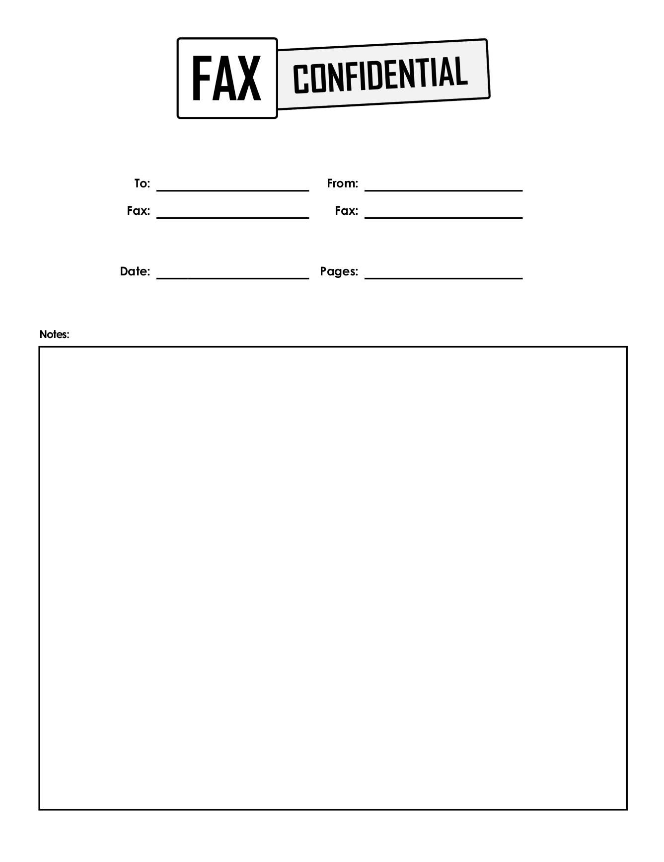Printable Fax Cover Sheet Template Free