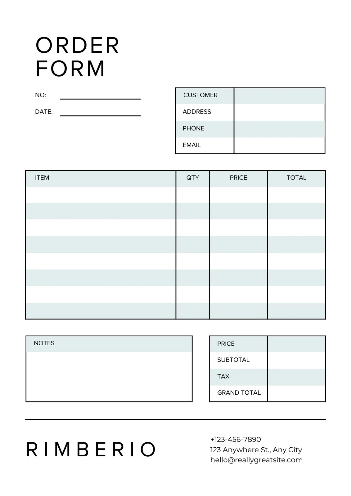 Online Printable Form Creator