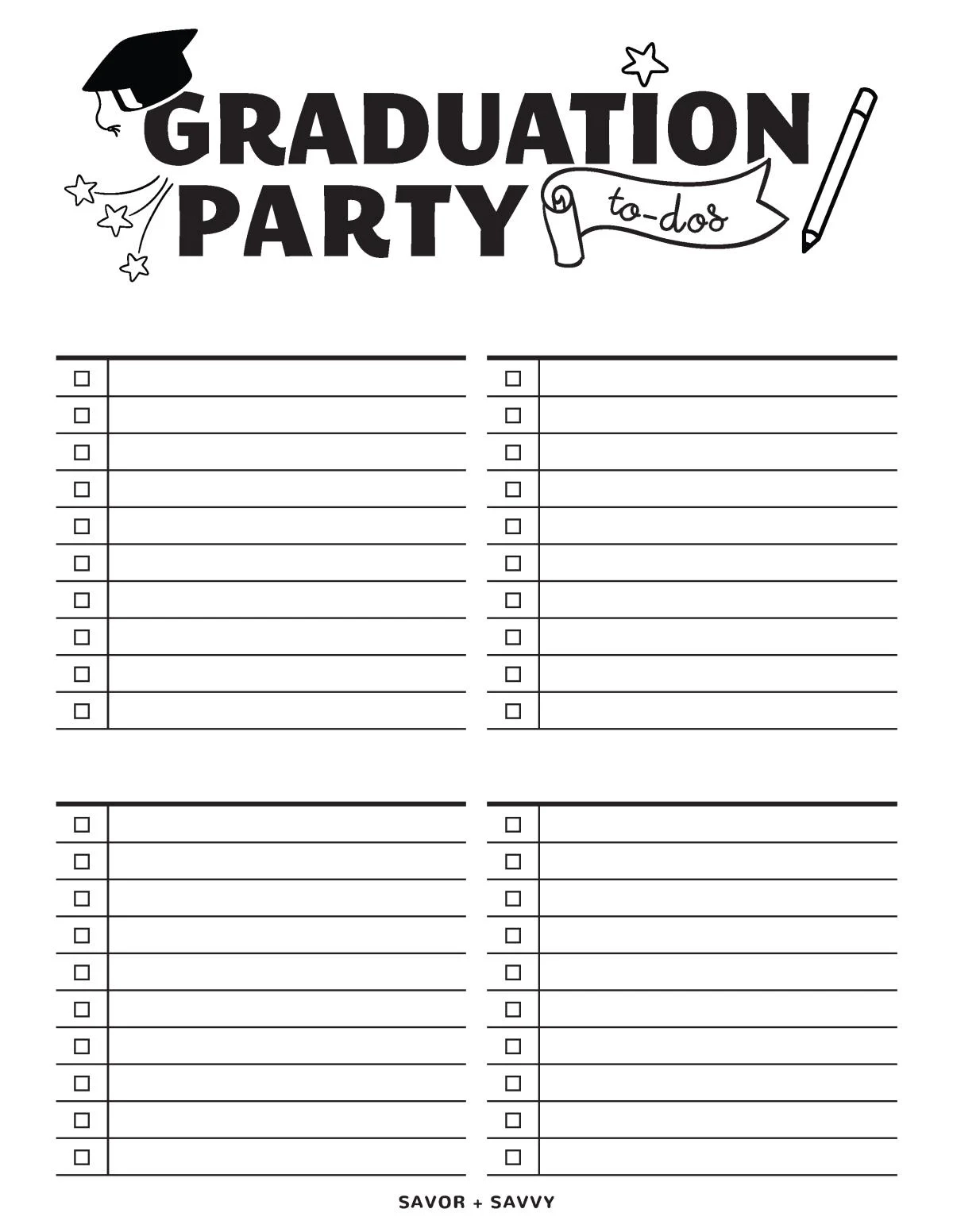 Free Graduation Party Printables Editable For Any Year Savor 