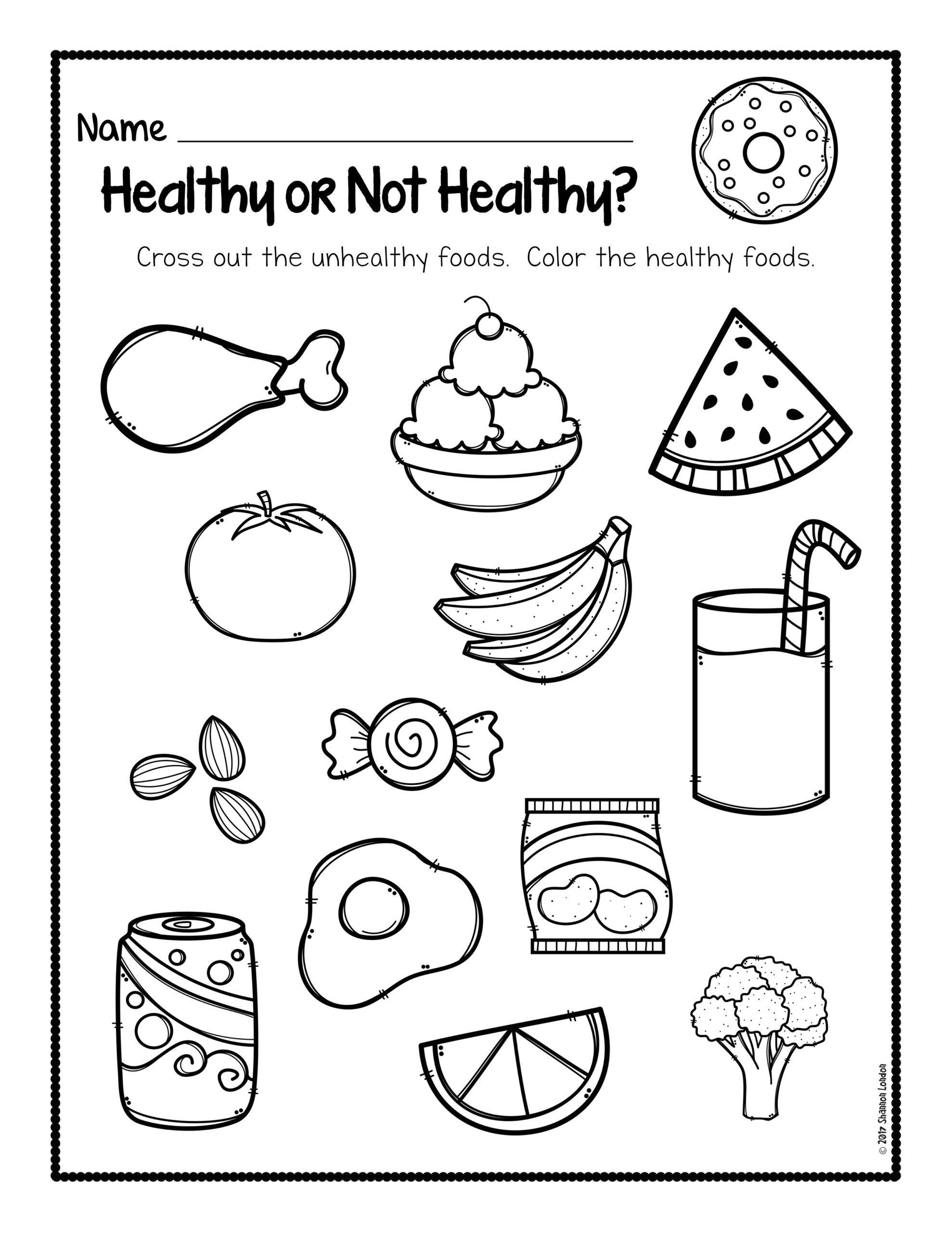 Healthy Eating For Kids Printables