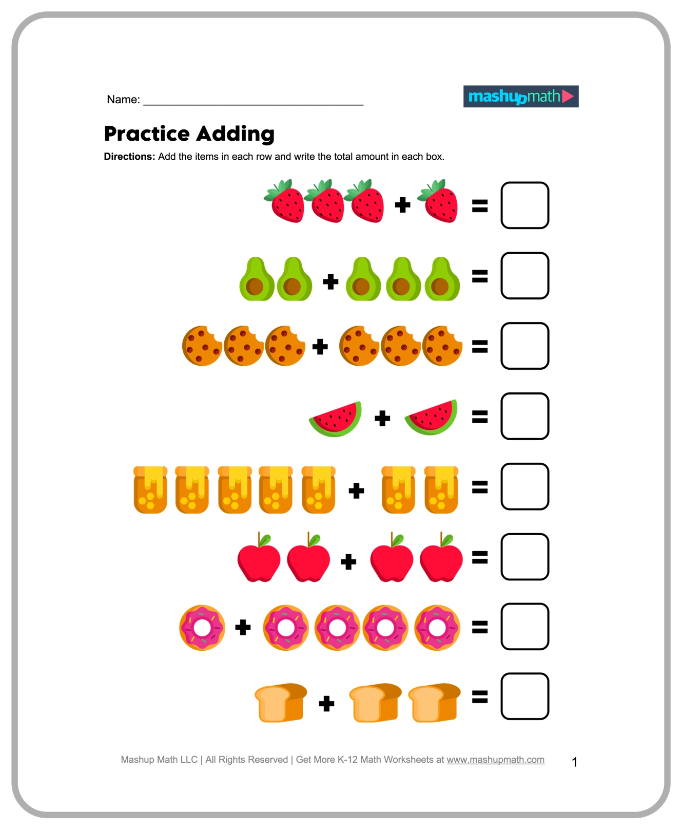 K-12 Free Printable Worksheets