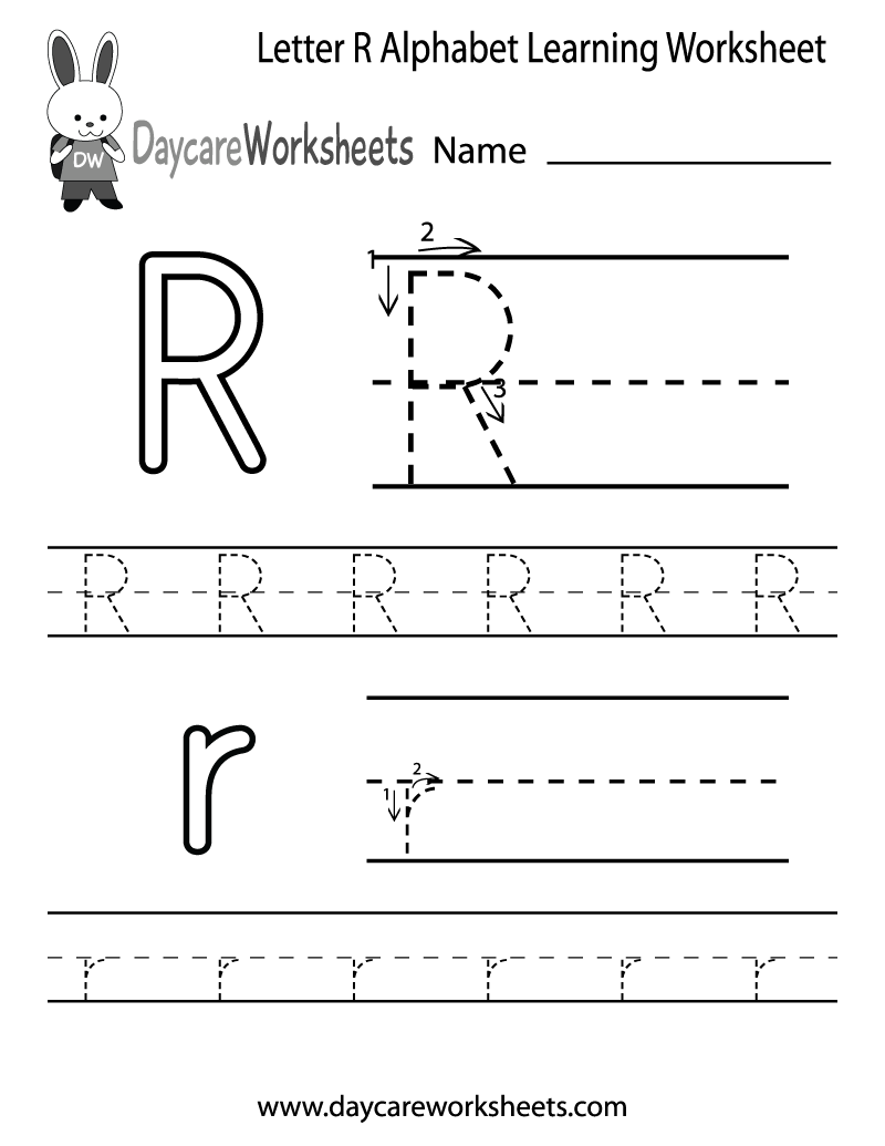 The Letter R Printable